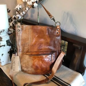 Bed Stu Tahiti Leather Crossbody Bag in Cafe Latte
